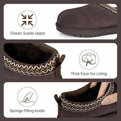 Women's Braided Leather Outdoor Suede Slippers