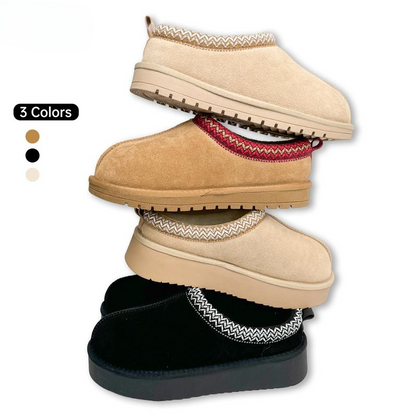 Women's Braided Leather Outdoor Suede Slippers