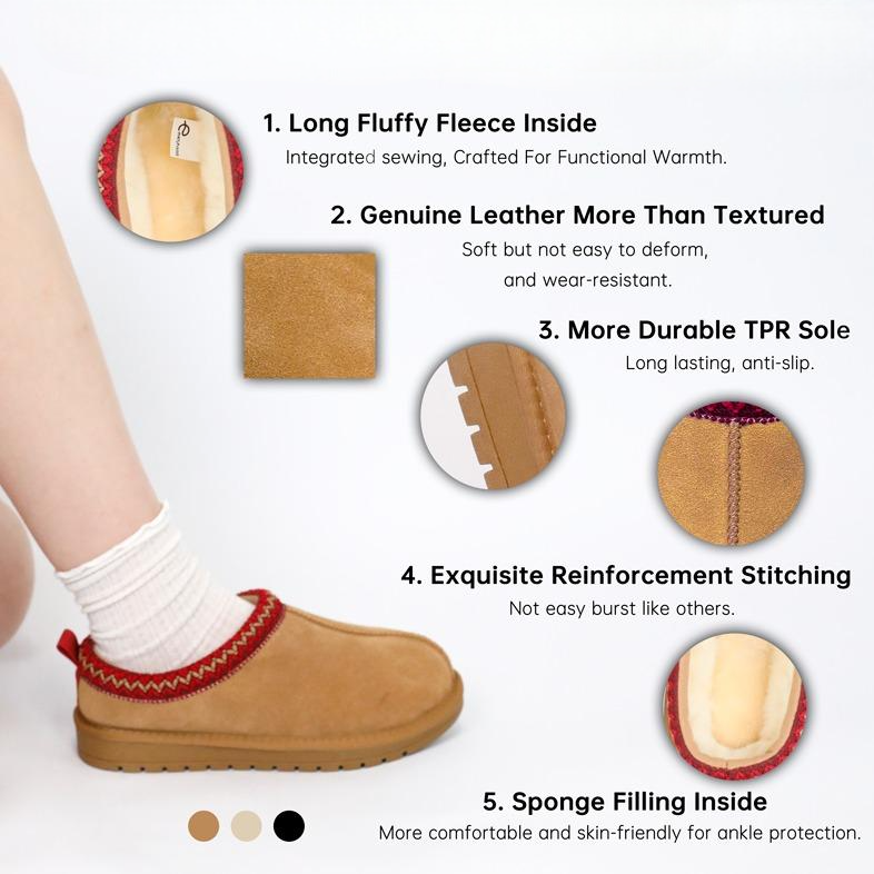 Women's Braided Leather Outdoor Suede Slippers