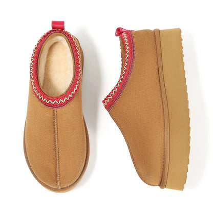Women's Braided Leather Outdoor Suede Slippers