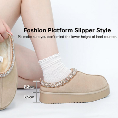 Women's Braided Leather Outdoor Suede Slippers
